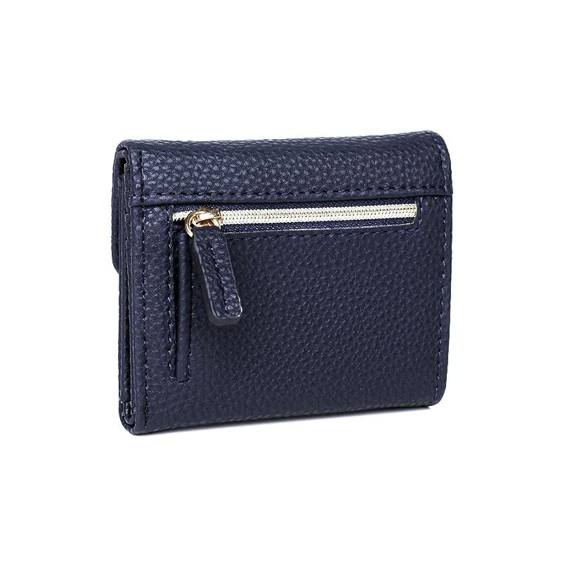 Julia Buxton Solid Pebble Vegan Leather Mini Trifold