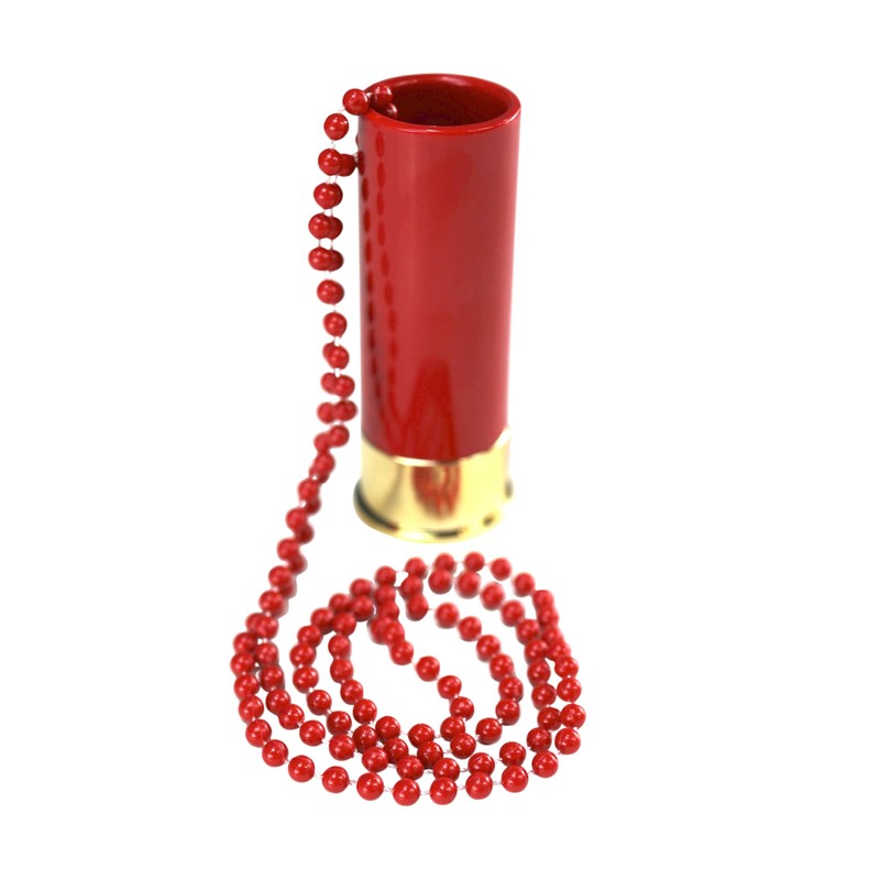 Iconikal Shot Glass with Beaded Necklace, 6-Pack (Shotgun Shells Cups)