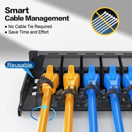 PBAEGAV Patch Panel 6 Port 0.5U with 6pcs CAT6 Coupler Keystone UTP Cat6 Network Patch Panel 10G No Punch Down Time-Saver Ethernet Rj45 Patch Panel (with Cat6 Kestone Jack Unshielded)