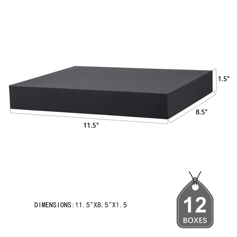 JINMING 12 Gift Boxes with Lids 11x8.5x1.5 Inches Gift Boxes