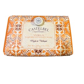 Castelbel Luxury Vanilla Fragranced Soap Bar 10.5 Oz, Clear