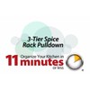Hardware Resources 3-Tier Pull Down Spice Rack - Chrome-Finished Steel