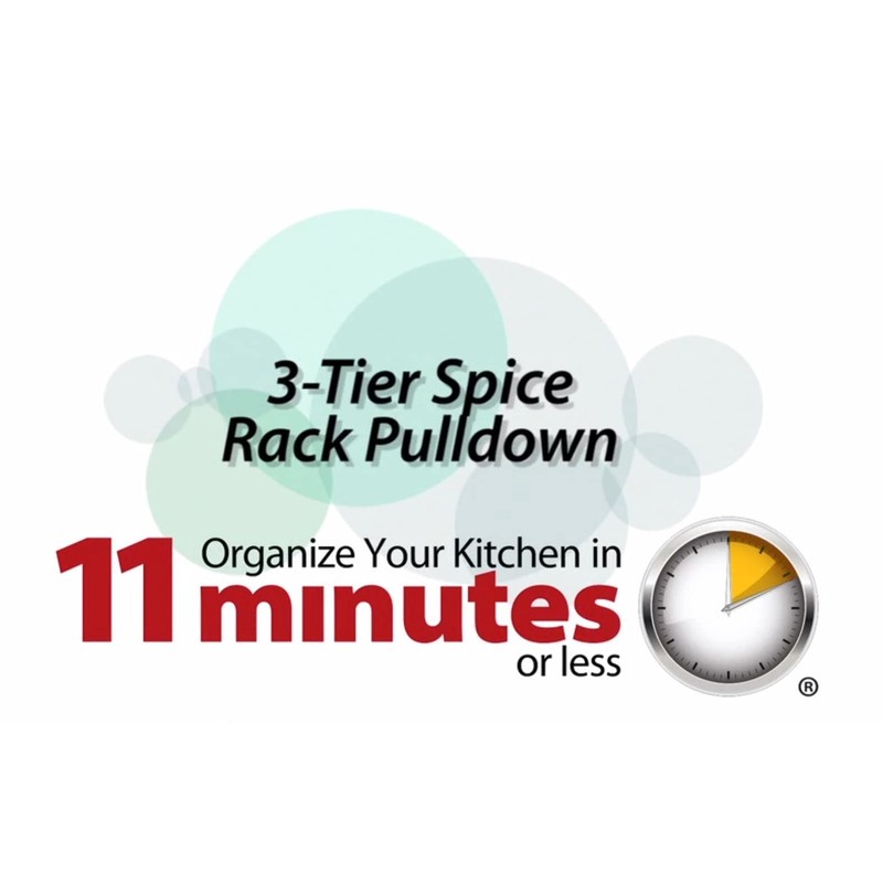 Hardware Resources 3-Tier Pull Down Spice Rack - Chrome-Finished Steel