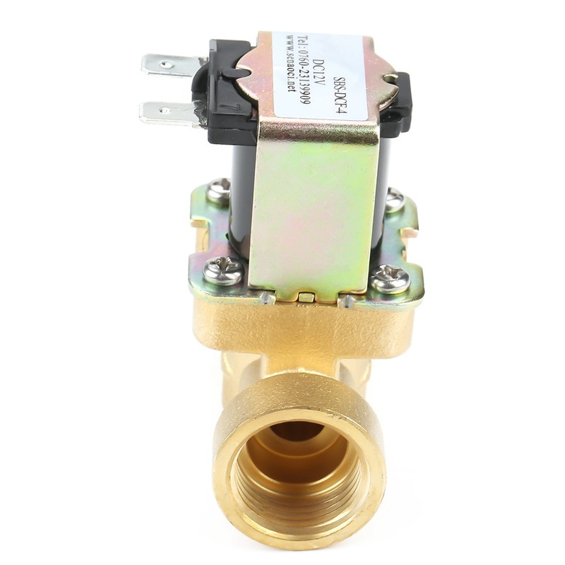 DC 12V Brass DN15 G1/2 Normal Closed Copper Body Water