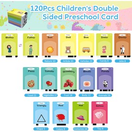 Talking Flash Cards,Kids Toddler Flash Cards with 240 Sight Words,Montessori Toys,Autism Sensory Toys,Speech Therapy Toys,Learning Educational Gifts for Age 1 2 3 4 5 Years Old Boys and Girls
