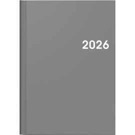 BRUNNEN Buchkalender Mod. 796 2026 | A5, Kunststoff, grau