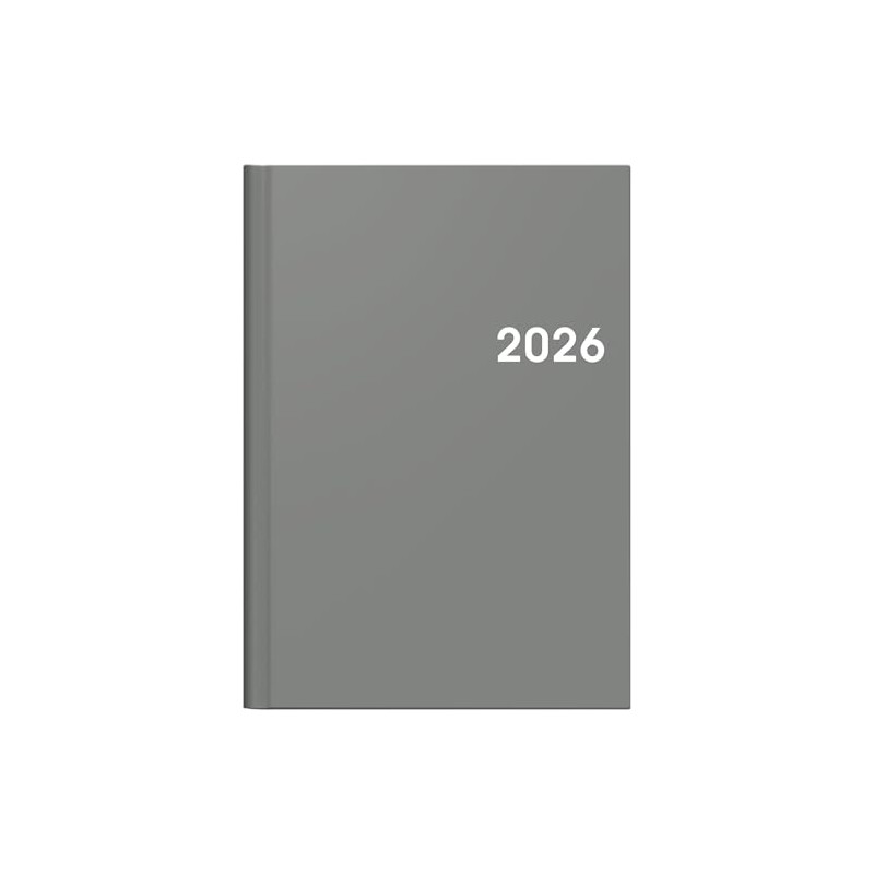 BRUNNEN Buchkalender Mod. 796 2026 | A5, Kunststoff, grau