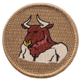 Minotaur Patrol Patch - 2" Diameter Round Embroidered Patch (Hook & Loop Fastener)