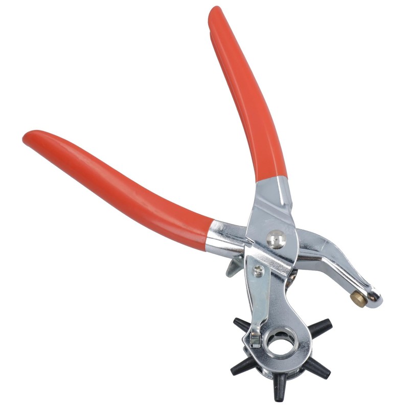 Revolving Leather Punch Pliers for Belts Cards Plastics Hole Marker