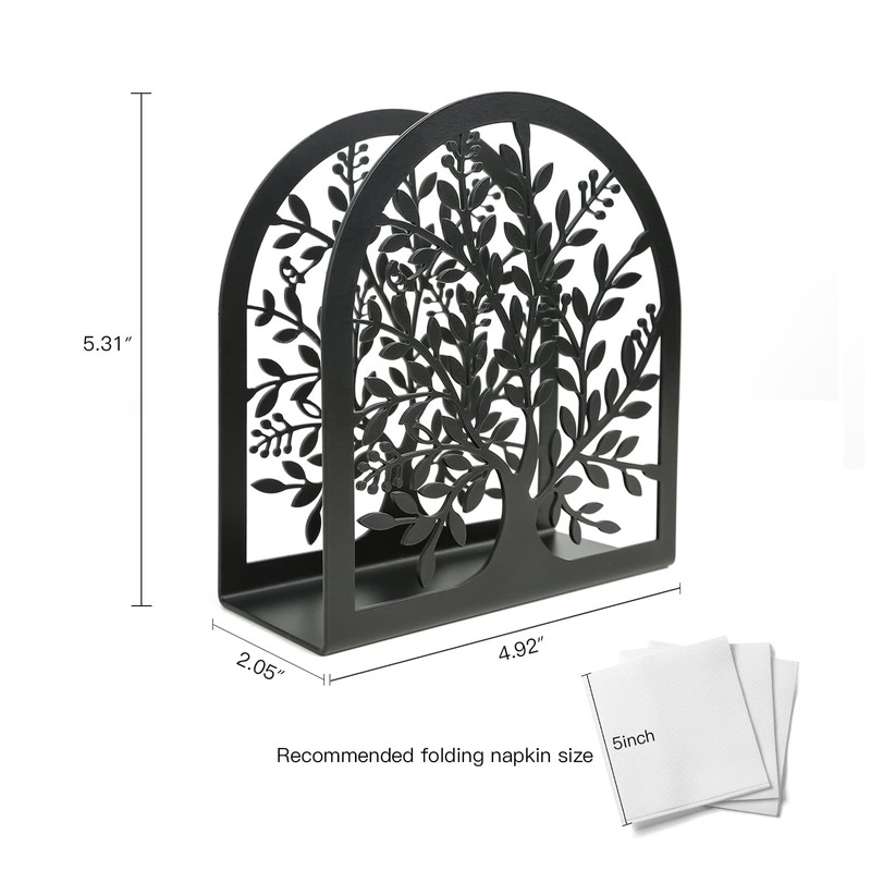Table Napkin Holder Tree of Life Design Modern Metal Napkin