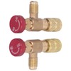 2PCS Refrigeration Control Valve 1/4SAE Male Thread 5/16SAE Female Thread
