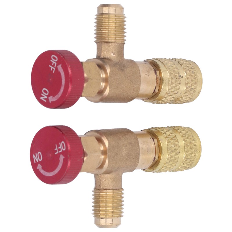 2PCS Refrigeration Control Valve 1/4SAE Male Thread 5/16SAE Female Thread