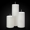 Shihanee Set of 12 Pillar Candles and Glass Cylinder Vases