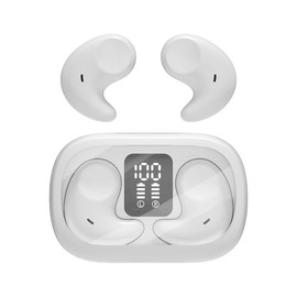 Piluyaa Sleep Earbuds Bluetooth in Ear Light-Weight Headphones, Mini Invisible Earplugs Small Design for Side Sleepers, 58H Playtime with Charging Case, Clear Calls& Noise Block, White