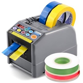 Automatic Tape Dispenser, Electric Ribbon Cutting Machine, Upgraded Silicone Wheel for 6-60mm Width Tape/Ribbon, Max. Cutting Length 999mm, 110V, Unsu