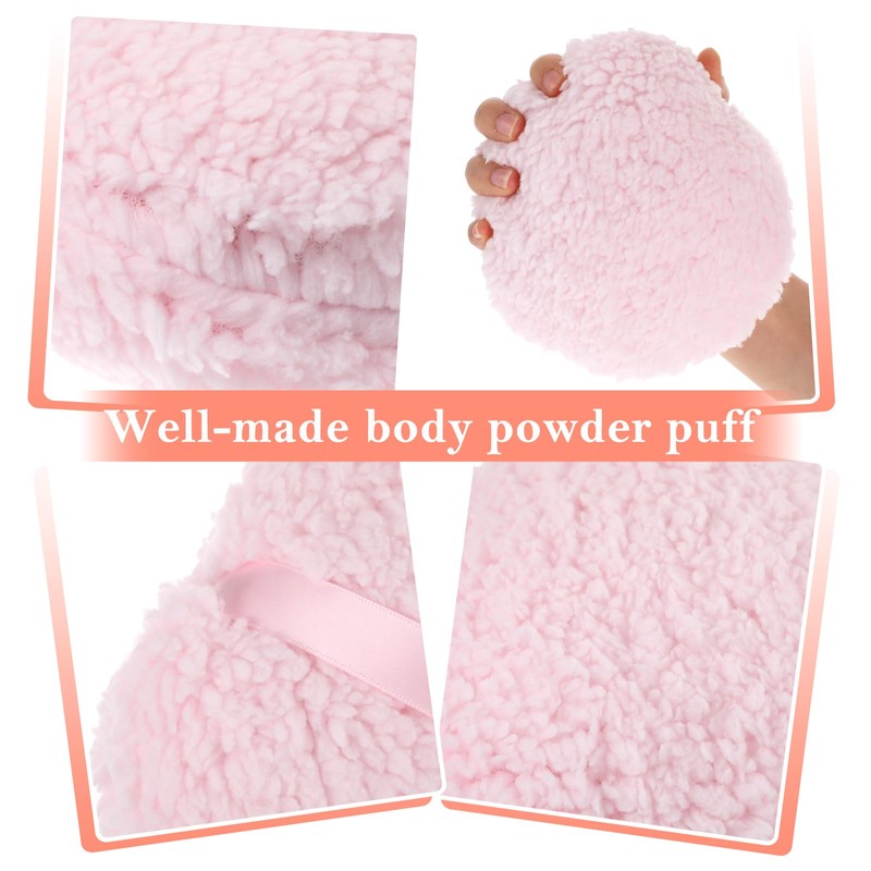 Body Powder Puff, 6" Large Powder Puff with Container Oversize