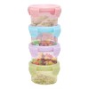 Luxury 4 Mini Contenedores Recipiente Comida Colación Snack Toper