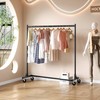Hoctieon Z Rack, Rolling Clothes Racks with Z-Base, Heavy Duty