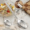 Cooking Spoons Set of 2, Stainless Steel Kitchen Solid Slotted