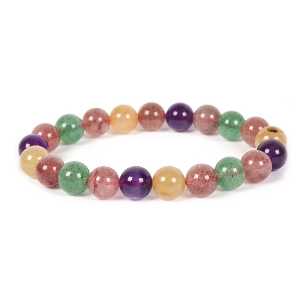 Justinstones Gem Semi Precious Gemstone 8mm Round Beads Stretch Bracelet
