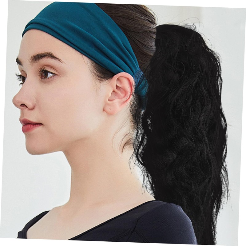 WOONEKY Ponytail Wig Long Curly Hair Extensions Clip-on Ponytail Hair