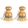 Pack of 2 Bamboo Palm Scrub Brushes - Ideal for