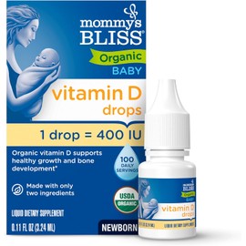 Mommy's Bliss Organic Drops No Artificial Color, Vitamin D, 0.11 Fl Oz