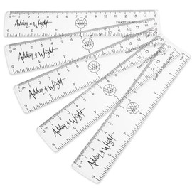 Ashton and Wright - 6 Inch / 15cm Rulers - Shatter Resistant - Pack of 5 Clear
