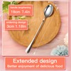 PEBBLE HUG 6pc Stainless Steel Latte Spoons, 19 cm Long