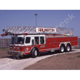 1988 Arlington,TX Fire Truck #9 9" x 12" Metal Sign