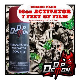 Dip Ape 16oz hydrographic film / activator Joker's Wild Skulls hydro dip dipping wizard