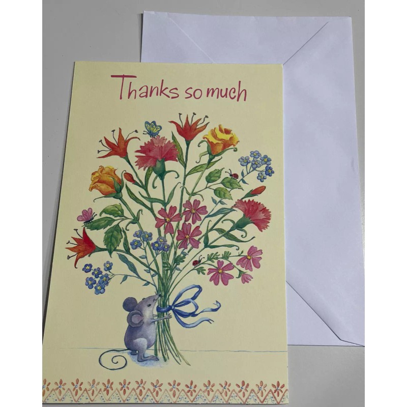 Unbranded THANKS SO MUCH THANK YOU GREETING CARD, NEW WITH