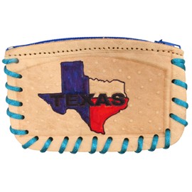 Needzo Faux Leather Texas Boho Coin Purse, Western Cowboy State Themed Fashion Accessories, Decorative Pouches for Jewelry, Change, Trinkets, and More, 4.5 Inches