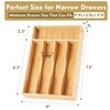 Upassion Bamboo Kitchen Drawer Organizer, 9 Inch Silverware Utensil Holder