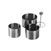 3 Sets Stainless Steel Round Cooking Ring Mold with Press
