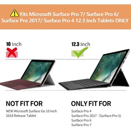 Gexmil Leather Case for Surface 13 Inch,X 2020/2019 Genuine Leather Cover with Pencil Holder,Shockproof Smart Folio Cover,Protective Case Anti Fingerprint/Slip,Flower Brown