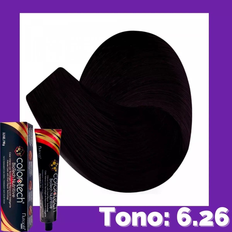 Nutrapel Color Tech Tinte Tono 6.26 Rubio Oscuro Nacarado Rojizo