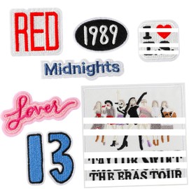 8Pcs Musician's Singer Embroidered Patches Iron on/Sew on Applique Embroidery Repair Patch DIY Craft Accessories Collection Gifts for Music Fans Girls Clothing Jacket Jeans Backpack Hat Vest