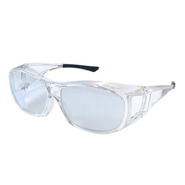 PP (Phenol Phthalein) Blue Light Cut Over Glasses, Long Life, Anti-Fog, Light Color, Pollen Fever, Windproof, Dustproof, ANTI-FOG, UV Protection, UV Protection, Sunglasses, Unisex (Clear/Light Smoke)