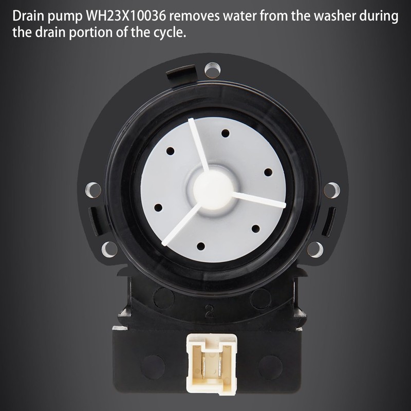 Siwdoy WH23X10036 Drain Pump Motor (ONLY MOTOR) Compatible with GE