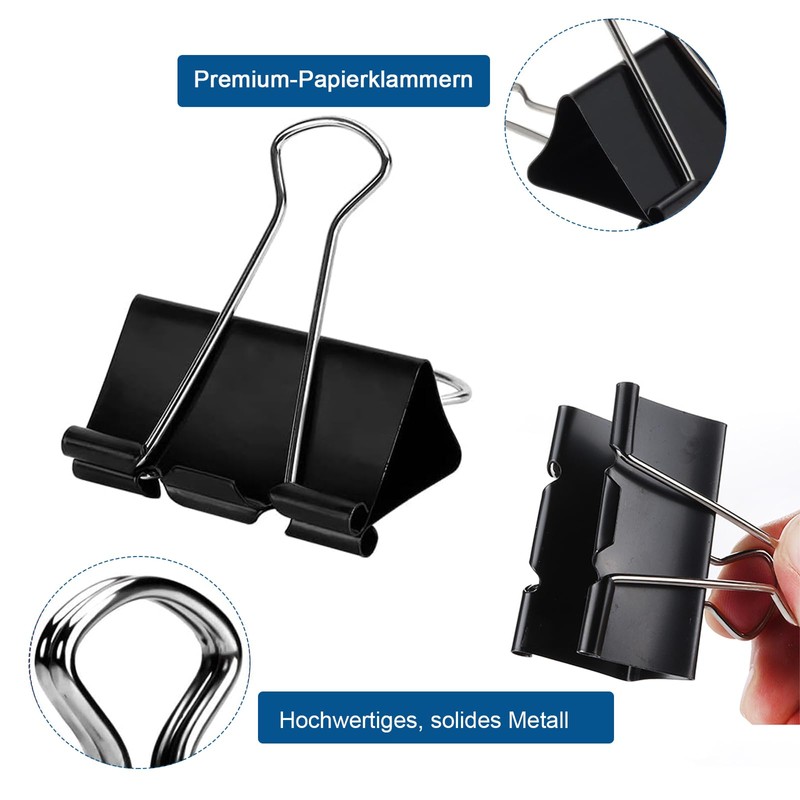 Foldback Clips Pack of 60 Foldback Clips 25 mm Metal