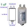 Starting Capacitor, Motor Capacitor, Working Capacitor MKP 1 μF, 450