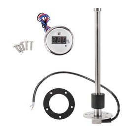 RATCHROLL 1 Set Fuel Sending Unit and Gauge Kit 9.49" Length Boat Fuel Sending Unit Marine Fuel Sender Unit Silver Tone Black White Metal 240-33 Ohm