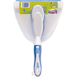 Spontex Dustpan & Brush Set, Large Capacity Dustpan, Durable Bristles & Easy-Sweep Rubber Blade, Compact Storage, Lightweight Design