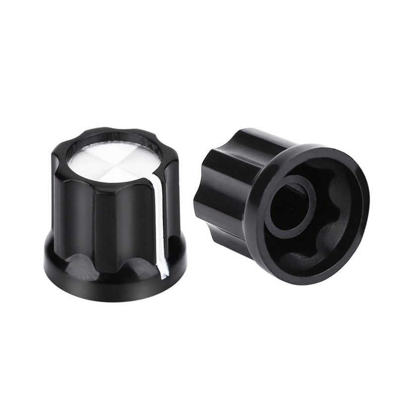 10Pcs Volume Control Knob D Shaped Shaft Hole Tone Speed