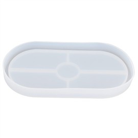 Molde de Silicona para Hornear Elipse Epoxi Cristal Ovalado Posavasos de té Resina para Bandeja de Almacenamiento Hornear Moldeador para Caja de Almacenamiento Barras Portátiles