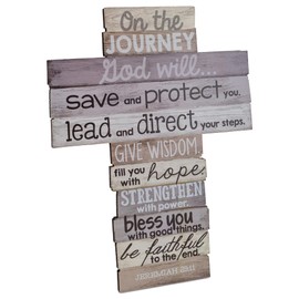 Lighthouse Christian Products On The Journey God Will Distressed Brown 12 x 15 MDF Wood Decorative Sign