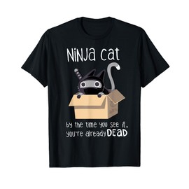 Cute Ninja Cat T-Shirt T-Shirt for Men Women Girls Kids