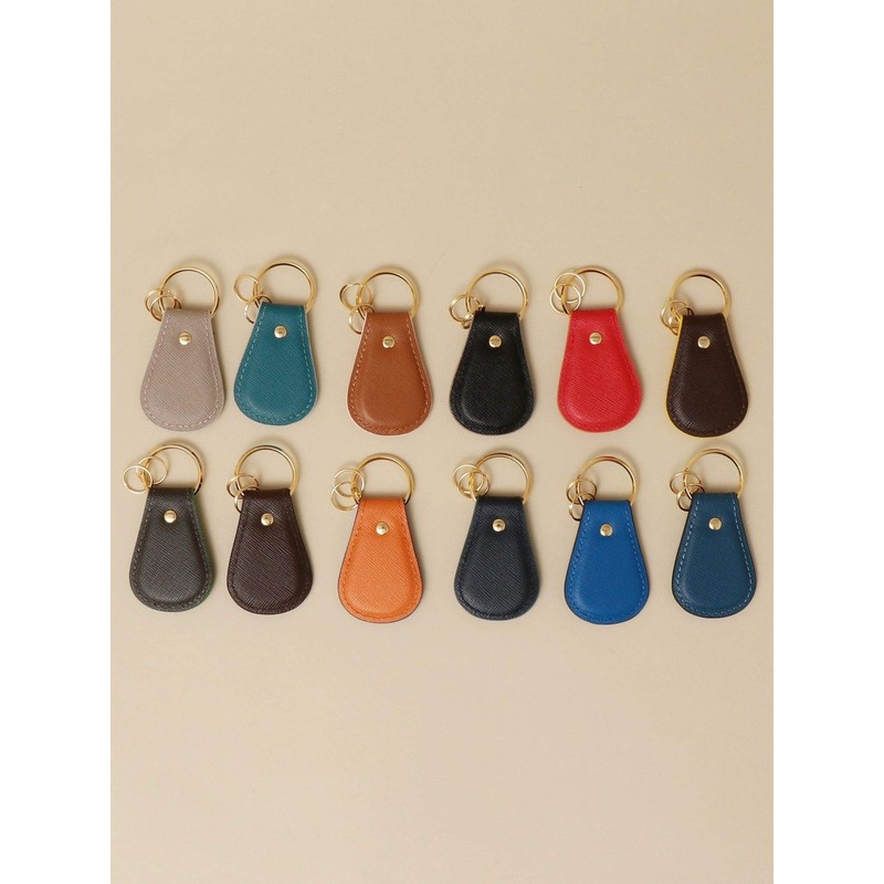 SHIPS 110040005 Leather 2-Tone Key Chain for Men, Dark Gray1