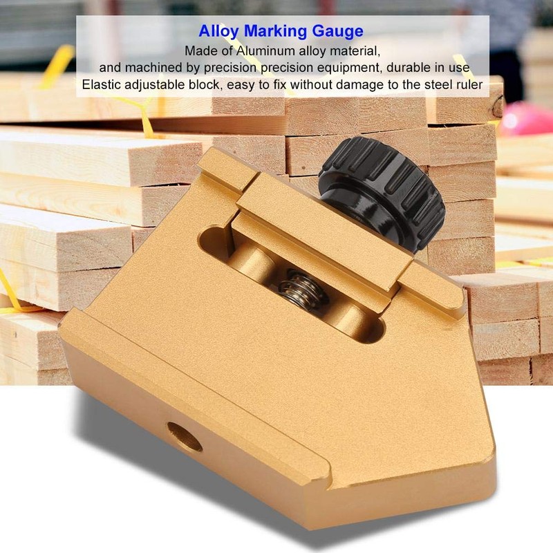 Woodworking Ruler Locator, 45 Degree Line Writer Marking Gauge with